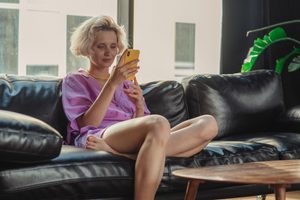 Person browsing home cleaning tips on a smartphone